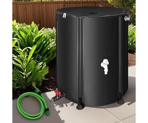 Melko Bidon de pluie pliable avec robinet, 750 l, réservoir d'eau de pluie avec protection anti-débordement, réservoir d'eau de pluie, avec tuyau d'eau de 2 m avec raccord pour réservoir de pluie