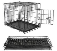 Melko Cage pliante en fil métallique pour chien 107 x 70 x 75,5 cm avec 2 portes