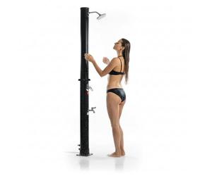 Melko Douche solaire 20 l - Noir - Douche de piscine - Douche d'extérieur - Douche de camping - Choix de couleurs (noir)