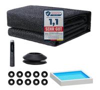 Melko Film solaire pour piscine - 700 x 400 cm - Pour une conservation efficace de la chaleur - Bâche solaire à œillets - Couverture solaire en PVC - Noir