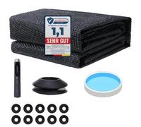 Melko Film solaire pour piscine - Diamètre : 488 cm - Pour une conservation efficace de la chaleur - Bâche solaire - Œillets - Couverture solaire en PVC - Noir