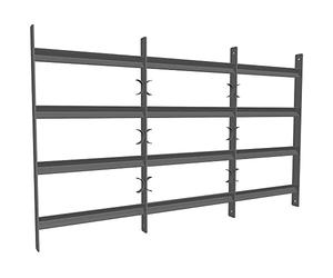 Melko Grille de fenêtre - Protection anti-effraction - En acier - 60 x 70 à 130 cm - Protection anti-effraction - Balcon - Rez-de-chaussée - Fenêtre de cave