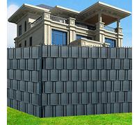 Melko Lot de 10 bandes brise-vue en PVC rigide de qualité supérieure - Anthracite - Pour clôture à double fil