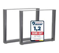 Melko Lot de 2 pieds de table 80 x 72 cm - Pieds de table à manger - Aspect industriel - Pieds de support avec protection de sol