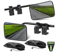 Melko Lot de 2 rétroviseurs plats universels pour caravane - 12 x 18 cm - Avec niveau à bulle - Rétroviseur extérieur droit et gauche - Extension de rétroviseur de remorquage - Types de véhicules