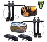 Melko Lot de 2 rétroviseurs plats universels pour caravane - 12 x 19 cm - Avec niveau à bulle - Rétroviseur extérieur droit et gauche - Extension de rétroviseur de remorquage - Types de véhicules