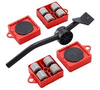 Melko Lot de 5 leviers de meubles - 300 kg - Kit de déménagement - Roulettes de transport de meubles - Système de transport de meubles