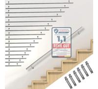 Melko Main courante d'escalier en acier inoxydable V2A 180 cm main courante murale