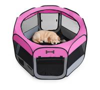 Melko Parc pour Chiots Parc Pliable pour Chiots Parc pour Animaux Enclos Chiens Lapins Rose