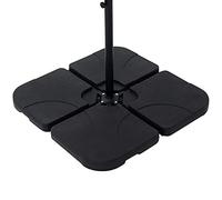 Melko Pied de parasol à remplir avec de l'eau 60 l ou du sable jusqu'à 80 kg - Poids du parasol pour parasol déporté en croix