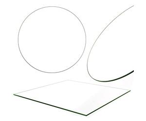 Melko Plaque de sol en verre de cheminée - Protection anti-étincelles - Verre de sécurité ESG - Tailles et formes variées - Plaque de poêle (rectangulaire, 90x90 cm)