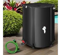 Melko Réservoir de pluie pliable avec robinet, réservoir d'eau de pluie de 500 l, avec protection contre le trop-plein, livré avec tuyau d'eau de 2 mètres avec raccord baril de pluie, résistant à la