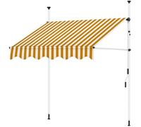 Melko Store de balcon sans perçage Blanc/orange 250 cm