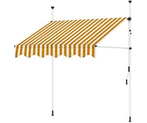 Melko Store de balcon sans perçage Blanc/orange 250 cm