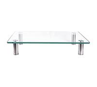 Melko Support d'écran 38,5 cm en verre Support de moniteur Support de bureau Support pour ordinateur portable Support pour télévision Support jusqu'à 30 kg - Choix de taille (38,5)