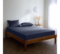Mellanni Drap Housse 180x200 Bonnet 40 Cm - Doux, Résistant, Anti-Plis, Élastique Tout Autour - (180x200 cm, Bleu Marine)