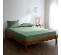 Mellanni Drap-housse King Size en microfibre brossée douce, élastique sur le pourtour, poches très profondes de 40 cm, résistant au rétrécissement et à la décoloration, 150 x 200 cm, sauge