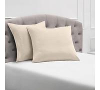 Mellanni Taie Oreiller 80x80 Cm Lot De 2 - avec Fermeture par Enveloppe - Douce Et Brossée - (80x80 cm, Beige)