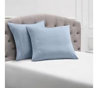 Mellanni Taie Oreiller 80x80 Cm Lot De 2 - avec Fermeture par Enveloppe - Douce Et Brossée - (80x80 cm, Hortensia Bleu)