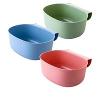 Melldrry 3x Coupelle Collecte Déchets Cuisine - Bac Poubelle Collecteur 3 L pour Plan de Travail - Récipient à Accrocher 21 x 17.8 x 9 cm