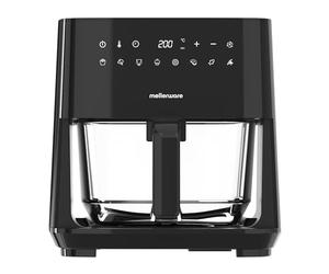 Mellerware - Friteuse à Air Crunchy Glass 1450W | Panier en Verre 4,5L | 9 Programmes + Préchauffage | Écran Tactile | Minuteur 60 min | Compatible Lave-vaisselle