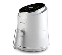 Mellerware - Friteuse à air sans huile Crunchy! | Design compact 1,5L | 1230W | 7 menus prédéfinis | Écran LED tactile | Blanche