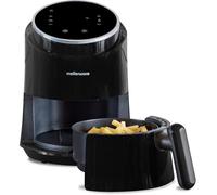 Mellerware - Friteuse à air sans huile Crunchy! | Design compact 1,5L | 1230W | 7 menus prédéfinis | Écran LED tactile | Noire