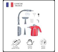 Mellerware - Nettoyeur à vapeur Fush! 1050W | Nettoyeur à Main Portable | 9 accessoires | Maison, cuisine, tapis, moquettes | Rouge