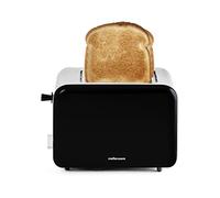 Mellerware - Toaster Grille-pain Crispy! 850W | Design originale compacte | Trois couleurs | 2 compartiments de 14 x 4 cm | Fonction de réchauffage et de décongélation avec ramasse-miettes | Noir