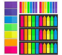 MELLIEX 1020 Pièces Notes Autocollantes Feuillets Autocollantes Marque-page Multicolores Onglets Adhesives Film en Texte Translucide pour Étiquettes Onglets Séparateur Guides d'Index