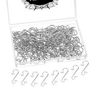 MELLIEX 120 Pièces Crochets pour Boules de Noël, S-Forme de Cintre en Métal Petit de Crochets d'Ornement de Noël pour accrocher une décoration d'arbre de Noël (Argent)