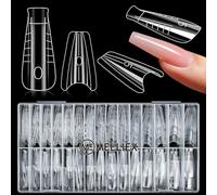 MELLIEX 240 Pièces Popit Ongle Sandwich, Forme à Ongles Moule Réutilisable Sandwich Dual Nail Form Polygel Ongle pour DIY Salon, 15 Tailles (Ballerina)