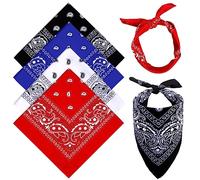 MELLIEX 4 Pièces Bandanas Foulard Cheveux Paisley Bandeau de Cheveux Fichu Mouchoir Unisexe 4 Couleurs 54 x 54 cm Bandeaux de Cyclisme pour Hommes et Femmes