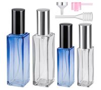 MelliEx 4 Pièces Verre Vaporisateur Rechargeable Clair Flacon Vide Portable Atomiseur avec Brume Fine pour Voyages et D'affaires Quotidiens, 10ml/20ml