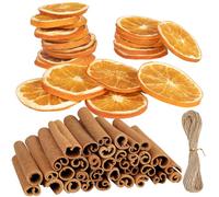 MELLIEX 41 Pièces Decoration Couronne de Noel Pot Pourri, Kit Decoration Noel Couronne de l'Avent avec Cannelle Baton, Orange Sechees et Ficelle de Jute