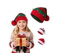 MELLIEX Bonnet de Père Noël Ananas Tricot Rayure Elfe Confortable en Feutre Doux Bonnet d'hiver Unisexe pour Femme Homme Adulte Fête de Réveillon de Noël Fête - L - Elfe