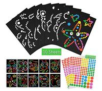 MELLIEX Lot de 10 Gommettes Rondes Autocollantes, Arts amusants & Projet d'artisanat pour Enfants