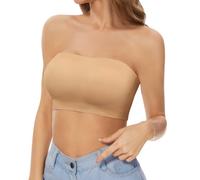 MELLIEX Soutien Gorge Bandeau sans Bretelles Silicone Antidérapant sans Couture Brassière Femme Push Up Bandeau Poitrine avec Tasse à Oreilles de Lapin