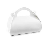 Mellilu 10 Boîtes à gateaux en Carton Blanches 16 x 8,5 x 9,5 cm