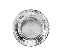 Mellilu Lot de 6 assiettes rondes en carton Argenté 18 cm