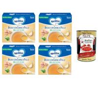 Wasa Original Lot de 3 crackers avec 100 % farine de seigle, tranches croustillantes avec farine de seigle entier, riches en fibres, 275 g + boîte italienne Gourmet Polpa di Pomodoro 400 g