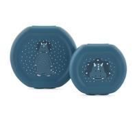 Trixie Boîtes à goûter à clip Mr. Triceratops – Lot de 2 – Bleu