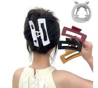 Mello Cloud Claw Clips, Soft Hair Clips for Women, Ponytail Hairpins, No-Slip, No-Pain Silicone Clip Holds Any Hair Safely - Flexible Unsnappable Lightweight, Durable & Lightweight (4 Colors)
