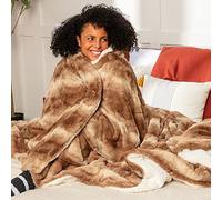 mello - Plaid Polaire 150x200, Plaid Fourrure Réversible et Confortable, Couverture Polaire Haute Qualité, Couverture Chaude Canapé, Couvre Lit, Caramel