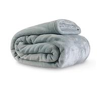 mello - Plaid Polaire 230x270, Plaid Flanelle Doux et Confortable, Couverture Polaire Haute Qualité, Couverture Chaude Canapé, Couvre Lit, Gris