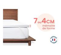 Mello - Surmatelas L'Original 4 cm 90x190 - Fabriqué en France - Surmatelas mémoire de forme, accueil moelleux