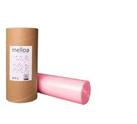 MELLOA Kit de recharge pour remplir 20 cartouches de seau à couches compatible avec Tommee Tippee Sangenic TEC Simplee Twist & Click et bien d'autres en cassettes (Rose, 200m + tube en papier)