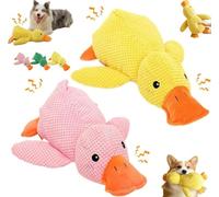 Mellow Dog Calming Duck Dog Toy, Calming Duck Dog Toy,Yellow Duck Dog Toy, Cute Calming Duck Dog Toy with Soft Squeaker,The Mellow Dog Calming Duck for Dogs(E)