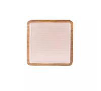 MELLOW Plateau en Bois de manguier et Résine 25x25 cm ligne TABLE PASSION SC