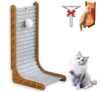 Mellowkin Cat Scratcher, 2025 Vertical Felt Cat Scratcher, Triangular Vertical Integrated Scratching Board with Cat Bed, Durable Easy to Clean (L-E)